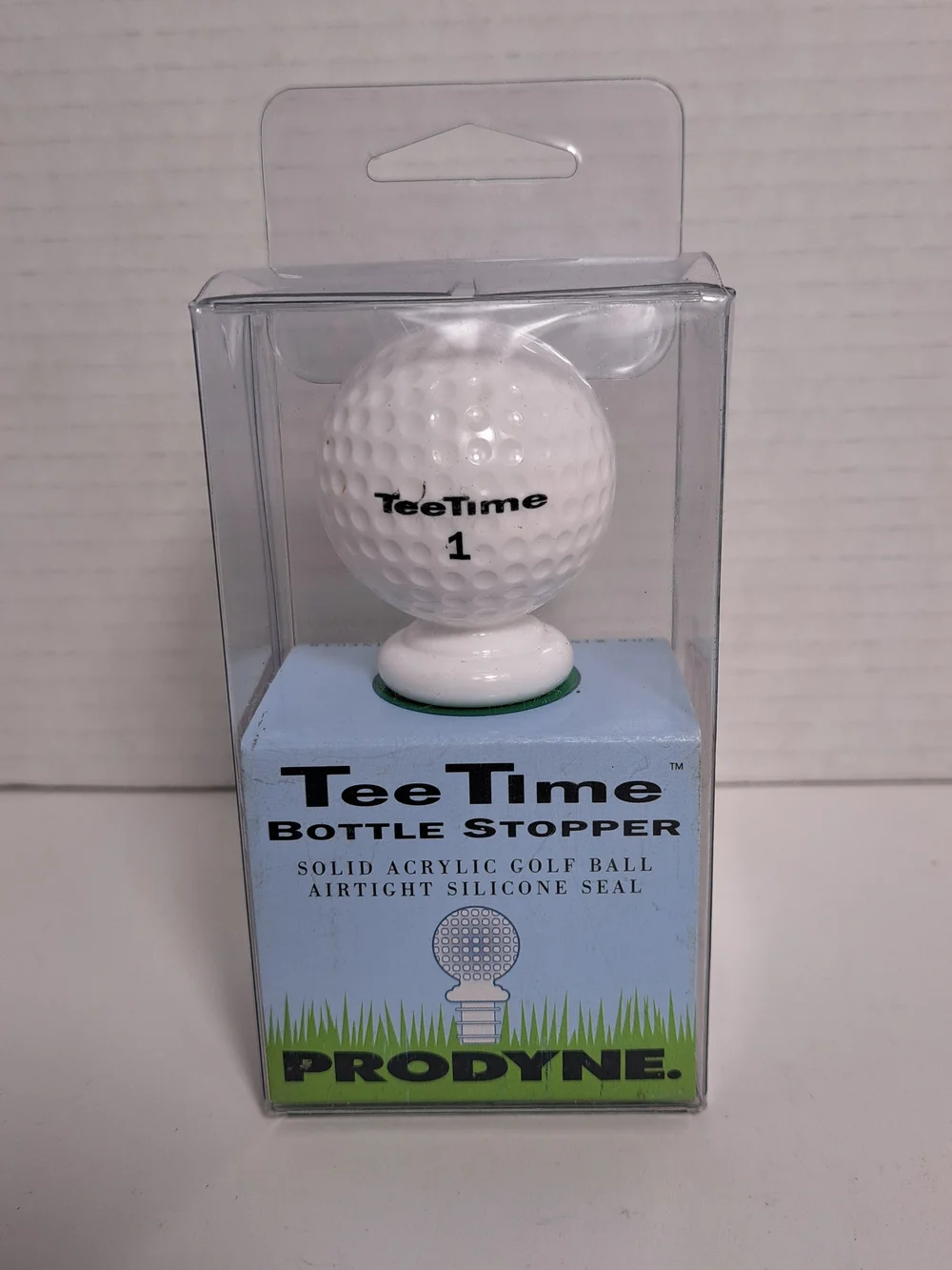 TeeTime Golf Ball Bottle Stopper New In Box! Prodyne Vintage 1996 Collectible!